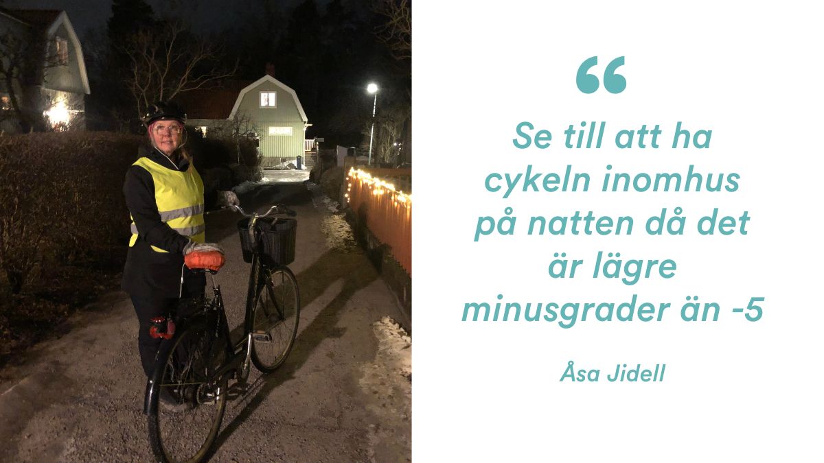 Tips från vintercyklisten Åsa Jidell 2024