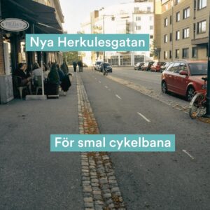 Smal cykelbana Herkulesgatan