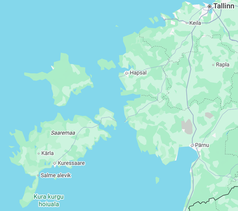 En karta av västra Estland